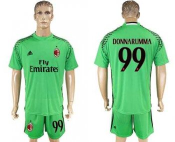 AC Milan #99 Donnarumma Green Goalkeeper Soccer Club Jersey