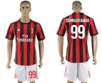 AC Milan #99 Donnarumma Home Soccer Club Jersey