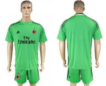 AC Milan Blank Green Goalkeeper Soccer Club Jersey