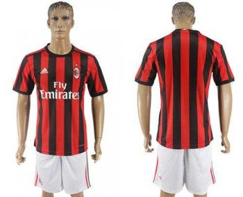 AC Milan Blank Home Soccer Club Jersey