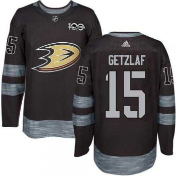 Adidas Anaheim Ducks #15 Ryan Getzlaf Black 1917-2017 100th Anniversary Stitched NHL