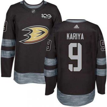 Adidas Anaheim Ducks #9 Paul Kariya Black 1917-2017 100th Anniversary Stitched NHL