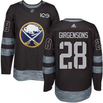 Adidas Buffalo Sabres #28 Zemgus Girgensons Black 1917-2017 100th Anniversary Stitched NHL