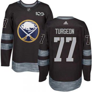 Adidas Buffalo Sabres #77 Pierre Turgeon Black 1917-2017 100th Anniversary Stitched NHL