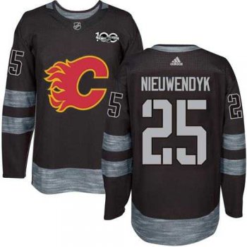 Adidas Calgary Flames #25 Joe Nieuwendyk Black 1917-2017 100th Anniversary Stitched NHL