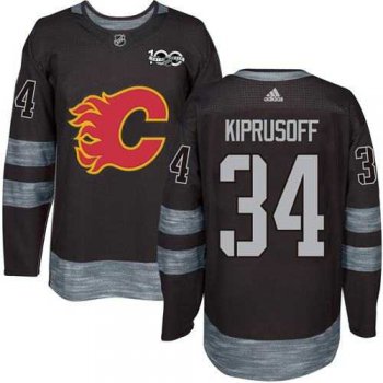 Adidas Calgary Flames #34 Miikka Kiprusoff Black 1917-2017 100th Anniversary Stitched NHL