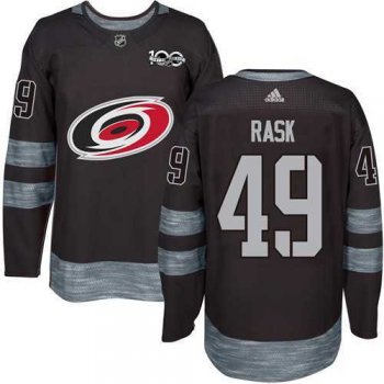 Adidas Carolina Hurricanes #49 Victor Rask Black 1917-2017 100th Anniversary Stitched NHL Jersey