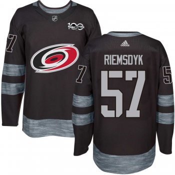 Adidas Carolina Hurricanes #57 Trevor Van Riemsdyk Black 1917-2017 100th Anniversary Stitched NHL Jersey