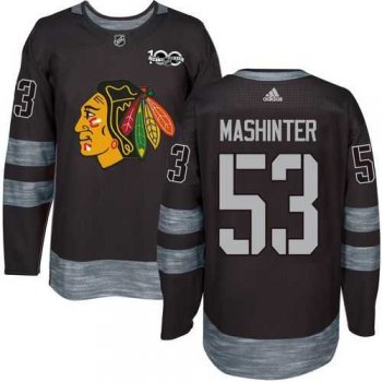 Adidas Chicago Blackhawks #53 Brandon Mashinter Black 1917-2017 100th Anniversary Stitched NHL