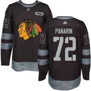 Adidas Chicago Blackhawks #72 Artemi Panarin Black 1917-2017 100th Anniversary Stitched NHL