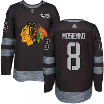 Adidas Chicago Blackhawks #8 Bill Mosienko Black 1917-2017 100th Anniversary Stitched NHL