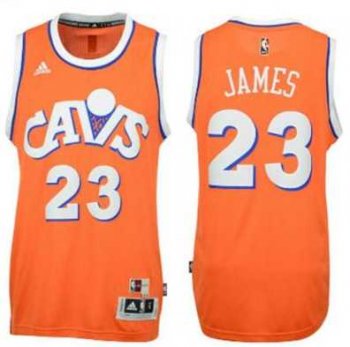 adidas Cleveland Cavaliers #23 LeBron James Orange Hardwood Classics Swingman Jersey