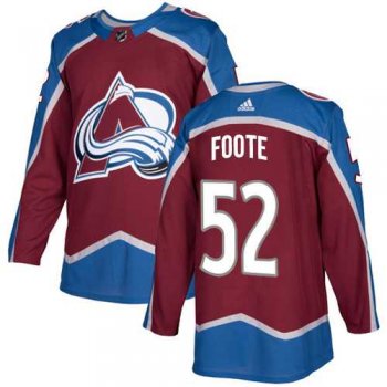 Adidas Colorado Avalanche #52 Adam Foote Burgundy Home Authentic Stitched NHL