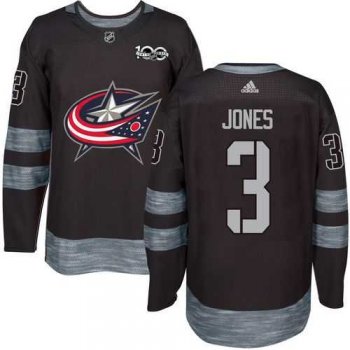 Adidas Columbus Blue Jackets #3 Seth Jones Black 1917-2017 100th Anniversary Stitched NHL