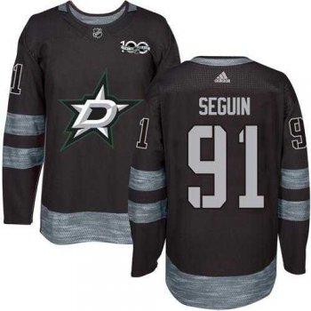 Adidas Dallas Stars #91 Tyler Seguin Black 1917-2017 100th Anniversary Stitched NHL