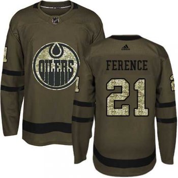 Adidas Edmonton Oilers #21 Andrew Ference Green Salute to Service Stitched NHL