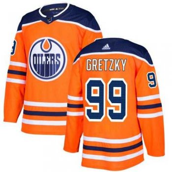 Adidas Edmonton Oilers #99 Wayne Gretzky Orange Home Authentic Stitched NHL