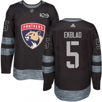 Adidas Florida Panthers #5 Aaron Ekblad Black 1917-2017 100th Anniversary Stitched NHL