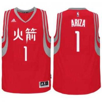 adidas Houston Rockets #1 Trevor Ariza Red Chinese New Year Swingman Jersey