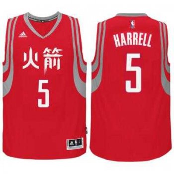 adidas Houston Rockets #5 Montrezl Harrell Red Chinese New Year Swingman Jersey