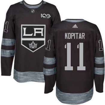 Adidas Los Angeles Kings #11 Anze Kopitar Black 1917-2017 100th Anniversary Stitched NHL