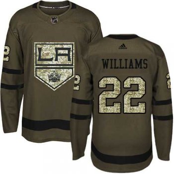 Adidas Los Angeles Kings #22 Tiger Williams Green Salute to Service Stitched NHL