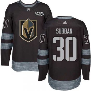 Adidas Men's Adidas Vegas Golden Knights #30 Malcolm Subban Black 1917-2017 100th Anniversary Stitched NHL Jersey