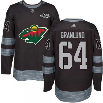 Adidas Minnesota Wild #64 Mikael Granlund Black 1917-2017 100th Anniversary Stitched NHL