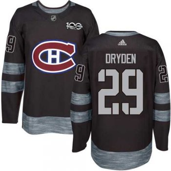 Adidas Montreal Canadiens #29 Ken Dryden Black 1917-2017 100th Anniversary Stitched NHL