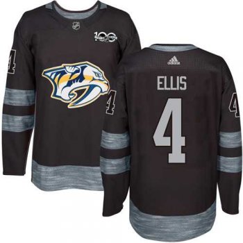 Adidas Nashville Predators #4 Ryan Ellis Black 1917-2017 100th Anniversary Stitched NHL