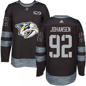 Adidas Nashville Predators #92 Ryan Johansen Black 1917-2017 100th Anniversary Stitched NHL