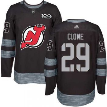 Adidas New Jersey Devils #29 Ryane Clowe Black 1917-2017 100th Anniversary Stitched NHL