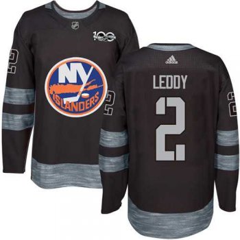 Adidas New York Islanders #2 Nick Leddy Black 1917-2017 100th Anniversary Stitched NHL