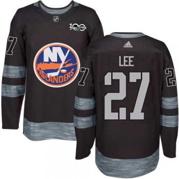 Adidas New York Islanders #27 Anders Lee Black 1917-2017 100th Anniversary Stitched NHL