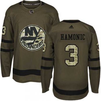 Adidas New York Islanders #3 Travis Hamonic Green Salute to Service Stitched NHL Jersey