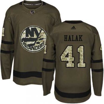 Adidas New York Islanders #41 Jaroslav Halak Green Salute to Service Stitched NHL Jersey