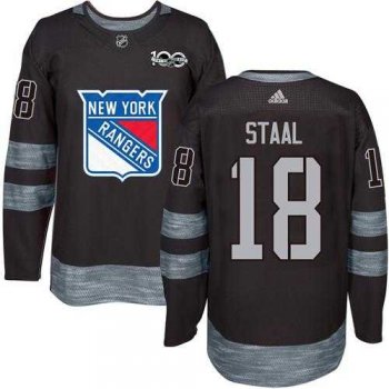 Adidas New York Rangers #18 Marc Staal Black 1917-2017 100th Anniversary Stitched NHL