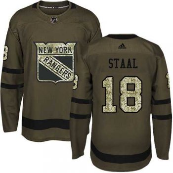 Adidas New York Rangers #18 Marc Staal Green Salute to Service Stitched NHL Jersey