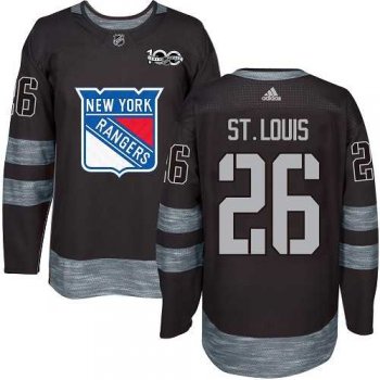 Adidas New York Rangers #26 Martin St.Louis Black 1917-2017 100th Anniversary Stitched NHL