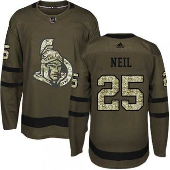 Adidas Ottawa Senators #25 Chris Neil Green Salute to Service Stitched NHL Jersey