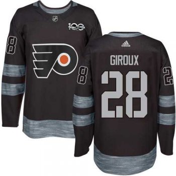 Adidas Philadelphia Flyers #28 Claude Giroux Black 1917-2017 100th Anniversary Stitched NHL