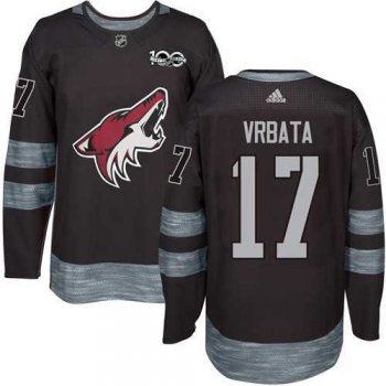 Adidas Phoenix Coyotes #17 Radim Vrbata Black 1917-2017 100th Anniversary Stitched NHL Jersey