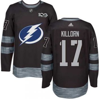 Adidas Tampa Bay Lightning #17 Alex Killorn Black 1917-2017 100th Anniversary Stitched NHL