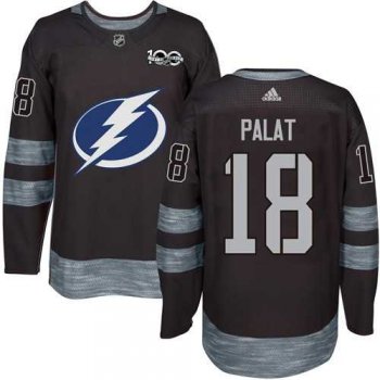 Adidas Tampa Bay Lightning #18 Ondrej Palat Black 1917-2017 100th Anniversary Stitched NHL