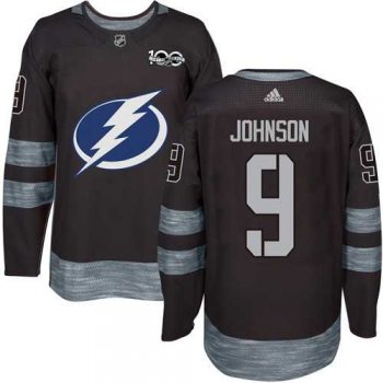 Adidas Tampa Bay Lightning #9 Tyler Johnson Black 1917-2017 100th Anniversary Stitched NHL