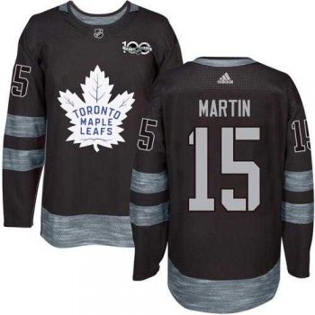 Adidas Toronto Maple Leafs #15 Matt Martin Black 1917-2017 100th Anniversary Stitched NHL