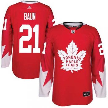 Adidas Toronto Maple Leafs #21 Bobby Baun Red Team Canada Authentic Stitched NHL