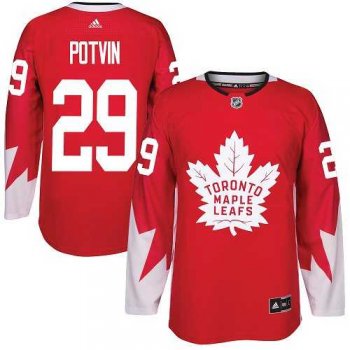 Adidas Toronto Maple Leafs #29 Felix Potvin Red Team Canada Authentic Stitched NHL