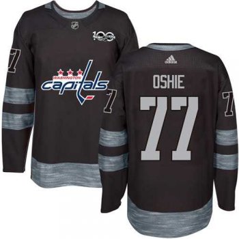 Adidas Vancouver Canucks #77 T.J Oshie Black 1917-2017 100th Anniversary Stitched NHL