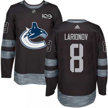 Adidas Vancouver Canucks #8 Igor Larionov Black 1917-2017 100th Anniversary Stitched NHL